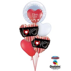 Bukiet 152 Deco Bubble Stylish Heart Qualatex #68825 29005 21698-2 24663 24019